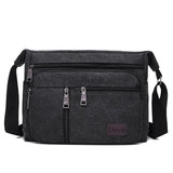 Canvas Casual Shoulder Crossbody Outdoor Bag Mens Travel School Retro Zipper Sho