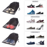 AUAU-12PCS Travel Shoe Bags Waterproof Non-Woven storage With Rope - X-Large