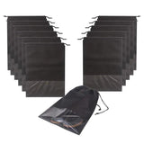 AUAU-12PCS Travel Shoe Bags Waterproof Non-Woven storage With Rope - X-Large