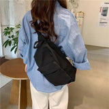 Canvas Shoulder Bag Women Casual Harajuku Crossbody Handbag