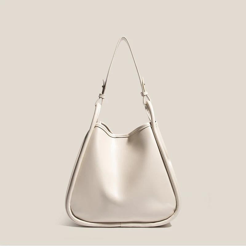 Women Shoulder Bag Large Capacity Tote Office Lady Handbag Solid Underarm Bag