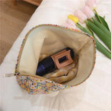 Sweet and Fresh Oil Painting Cotton Storage Bag