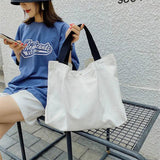 Canvas Shoulder Bags Women School Book Handbags Casual Totes Shopper Bolsa