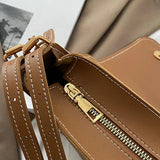 Flap Girls Shoulder Handbags Leather Solid Women Crossbody Bag