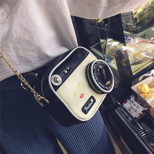 Vintage Lady Camera Shoulder Bag Women Handbag Chain Messenger