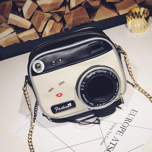 Vintage Lady Camera Shoulder Bag Women Handbag Chain Messenger