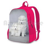 Samoyed Puppies Hiking Backpack Waterproof Camping