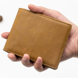 Men's Vintage Leather Business Short Wallet
