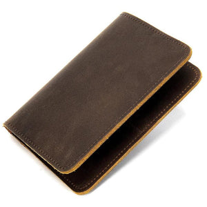 Leather Men Passport Cover Wallet Travel Holder Folder Bag