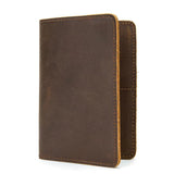 Leather Men Passport Cover Wallet Travel Holder Folder Bag