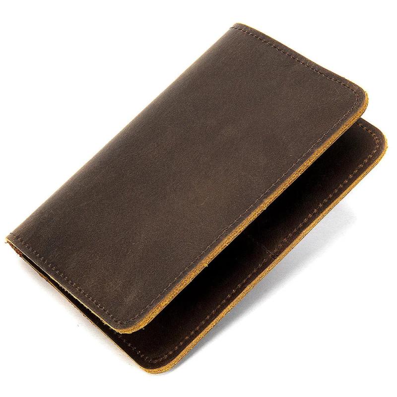 Leather Men Passport Cover Wallet Travel Holder Folder Bag