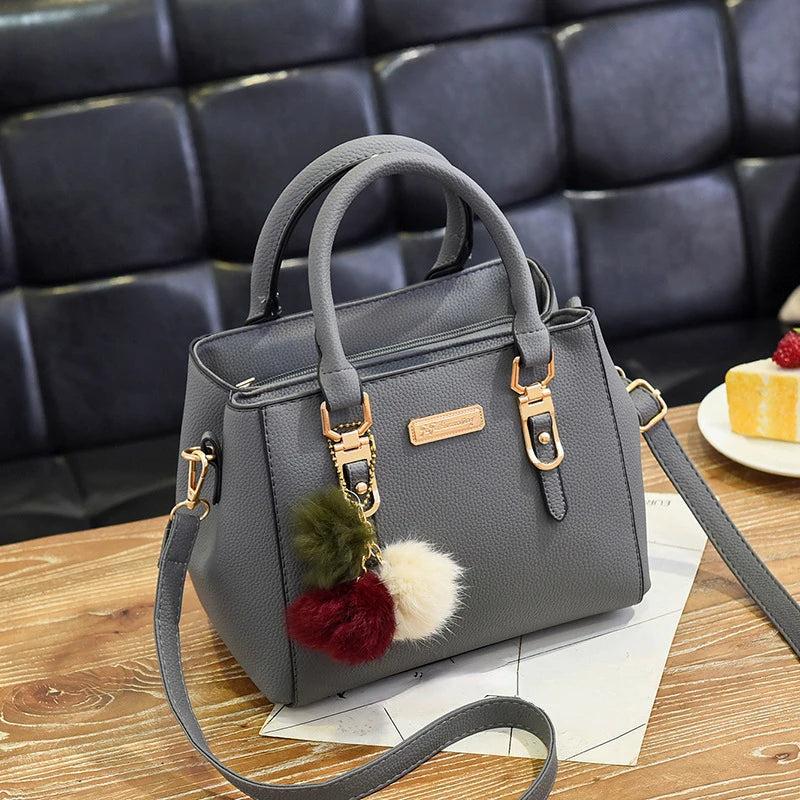 High Women Beading Pendant Handbag Embossed Shoulder Bag
