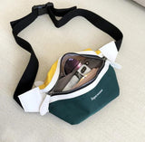 Canvas Waist Bag Women Letter Bum Bag Packs Chest Crossbody bag