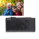 Personalized Men's PU Leather Wallet with Laser Engraved Name