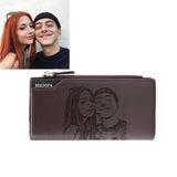 Personalized Men's PU Leather Wallet with Laser Engraved Name