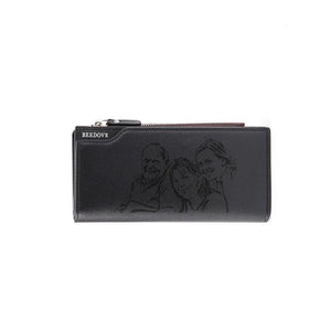 Personalized Men's PU Leather Wallet with Laser Engraved Name