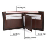 Engraved Retro Short Two Fold Wallet for Him