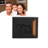 Engraved Retro Short Two Fold Wallet for Him