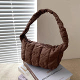 Embroidered Rhombus Shoulder Bag with Tassel Detail