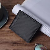RFID Carbon Fiber Leather Men's Wallet Trifold Magic Money Purse