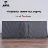 RFID Carbon Fiber Leather Men's Wallet Trifold Magic Money Purse