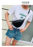 Women Solid Waist Fanny Pack PU Leather Money Belt Travel Bag