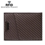 RFID Carbon Fiber Men's Slim Bifold Wallet