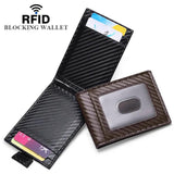RFID Carbon Fiber Men's Slim Bifold Wallet