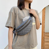 Women Oxford Fanny Pack Chest Shoulder Belt Bag Packs Party Crossbody Lady