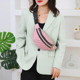 Women Oxford Fanny Pack Chest Shoulder Belt Bag Packs Party Crossbody Lady
