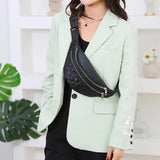 Women Oxford Fanny Pack Chest Shoulder Belt Bag Packs Party Crossbody Lady