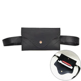 Women Leather Belt Bag Pure Ring PU Messenger Shoulder Chest Pouch