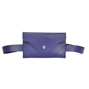 Women Leather Belt Bag Pure Ring PU Messenger Shoulder Chest Pouch
