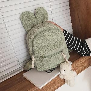 Child's Lamb Plush Backpack Kindergarten School Bag