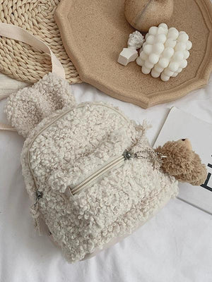 Child's Lamb Plush Backpack Kindergarten School Bag
