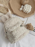 Child's Lamb Plush Backpack Kindergarten School Bag