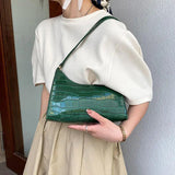 Stone Pattern PU Leather Shoulder Underarm Bag