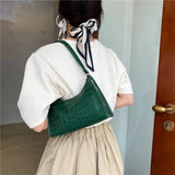 Stone Pattern PU Leather Shoulder Underarm Bag