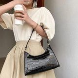 Stone Pattern PU Leather Shoulder Underarm Bag