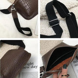 Crocodile Multicolor Messenger Chest Bag Clutch Female Pu Leather Handbag