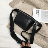 Crocodile Multicolor Messenger Chest Bag Clutch Female Pu Leather Handbag