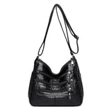 Soft Leather Shoulder Bags Multi-Layer Crossbody Handbag Purse