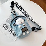 Sweet Bear Waist Bag Casual Denim Belt Bag for Women
