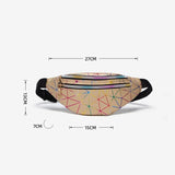 Women Fanny Pack Steam Punk Leg Bag Reflective Laser Shoulder Purse