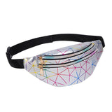 Women Fanny Pack Steam Punk Leg Bag Reflective Laser Shoulder Purse