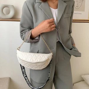 Women's Mini PU Leather Waist Bag Shoulder Handbag