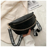 Women's Mini PU Leather Waist Bag Shoulder Handbag