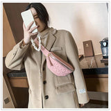 Women's Mini PU Leather Waist Bag Shoulder Handbag