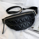 Women's Mini PU Leather Waist Bag Shoulder Handbag