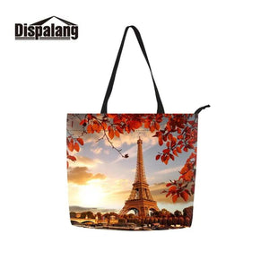 Customized Shoulder Bag for Shopping and Beach, Fancy Print Canvas Tote